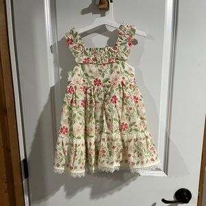 Floral Kids Dress with Ruffle Straps